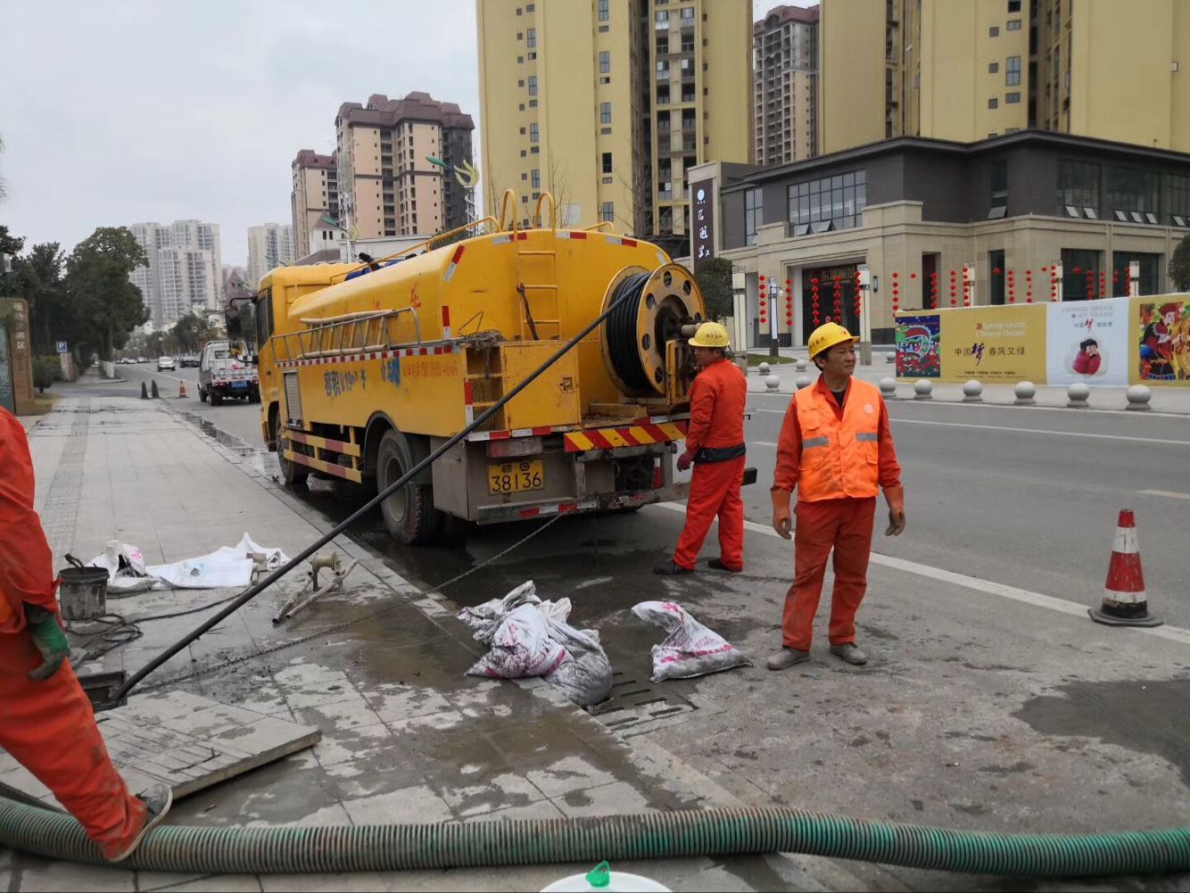佛子山镇排污管道清淤-管道清洗
